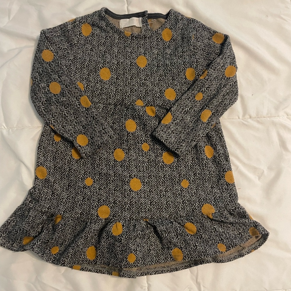 Zara Kids Dress in Black and Gold